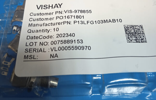 VISHAY Potentiometer P13LFG103MAB10